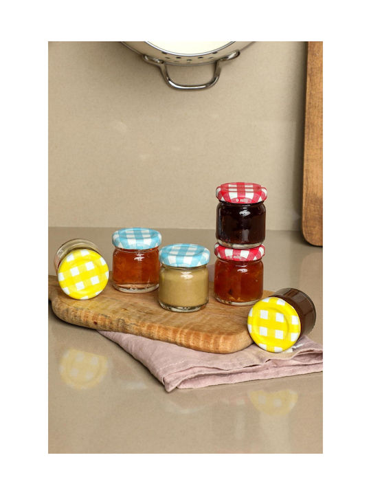 SteweHome Set of 6 General Use Jars with Lid and Stand Glass 40ml