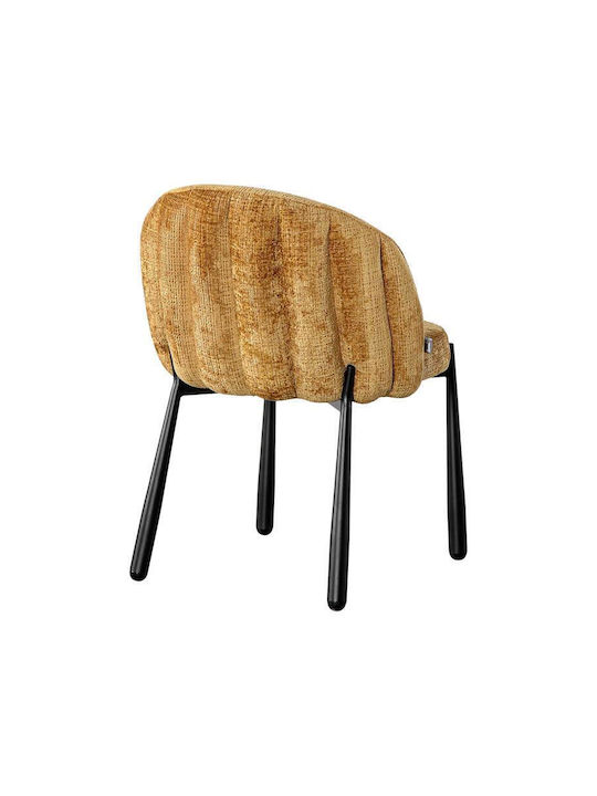 Dining Chairs with Fabric Upholstery Mustard 2 Pieces 63x60x83cm