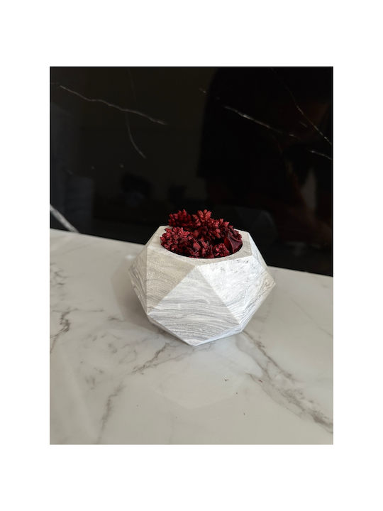SteweHome Διακοσμητικό Βάζο Τσιμεντένιο Γκρι 7x7xΥ11cm