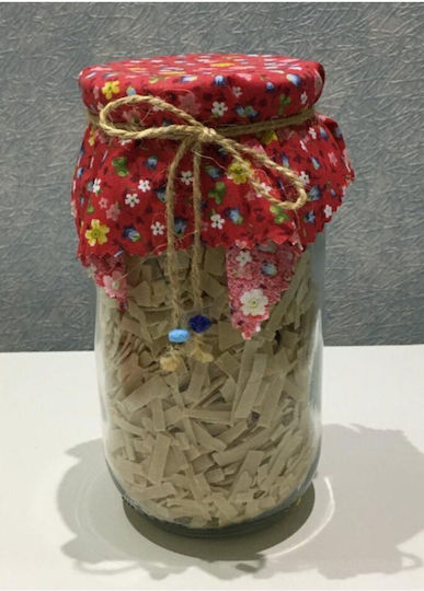 Stewehome Set Of 25 Fabric Jar Lid Covers With Cord Tie Beads White