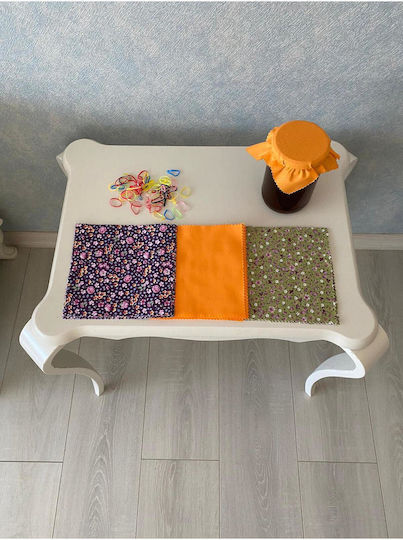 Stewehome Fabric Jar Lid Cover Flowers Monochrome Set 25 Pieces Multicolour Elastic Tie Multicolour