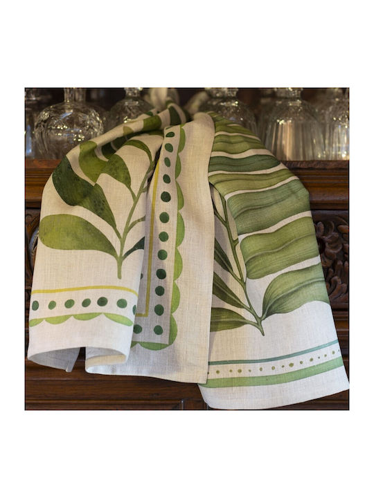 Tessitura Toscana Telerie Kitchen Towel In Green Colour