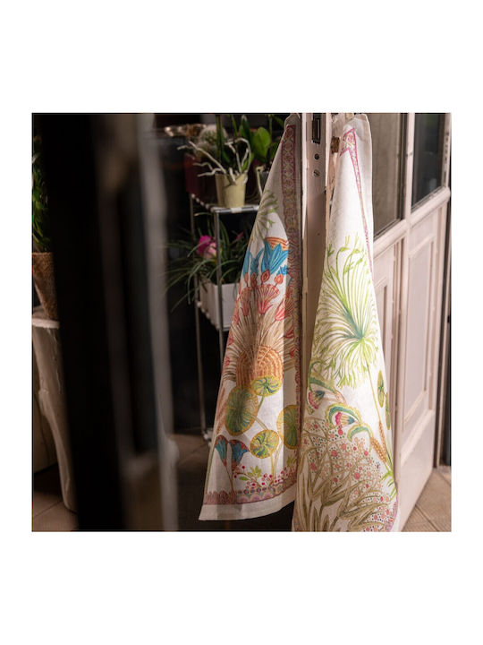 Tessitura Toscana Telerie Kitchen Towel In Green Colour