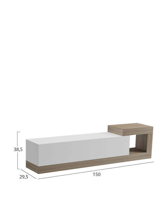 TV Stand Essenza Sonama/White L150xW29.6xH38.6cm