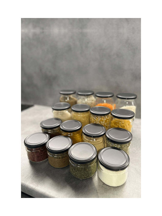 SteweHome Ste-041513-P41513 Spice Jars Glass Black 9 Pieces