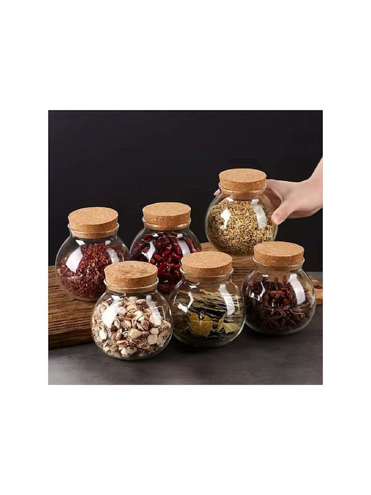 SteweHome Ste-041243-P41243 Spice Jars Glass on Base White 2 Pieces