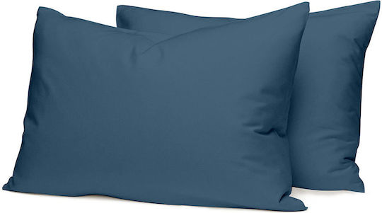 Sunshine Doppeltes Bettlaken Set 4 Stück 150x205+30cm mit Gummibettlaken Sea Blau