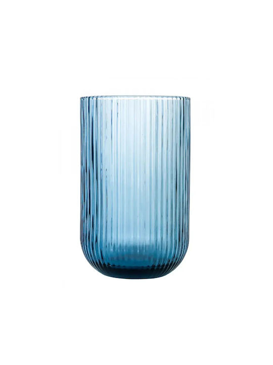 Cryspo Trio Noris Set Water / Whiskey Glasses from Glass in Blue Colour Goblet 350ml 24pcs