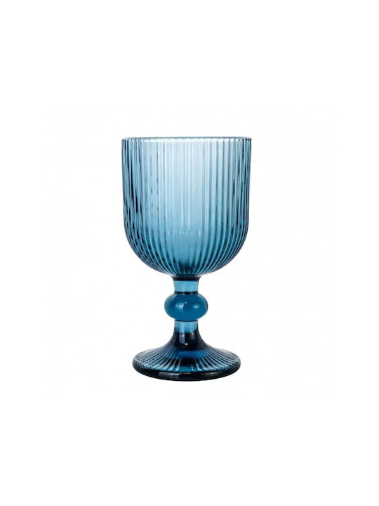 Cryspo Trio Noris Set Water / Whiskey Glasses from Glass in Blue Colour Goblet 350ml 24pcs