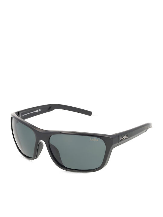 Bolle Black Sunglasses With Horn-Rimmed Frame