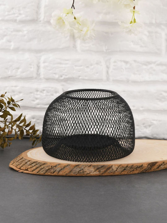 SteweHome Metal Candle Holder In Black Colour 10x10cm