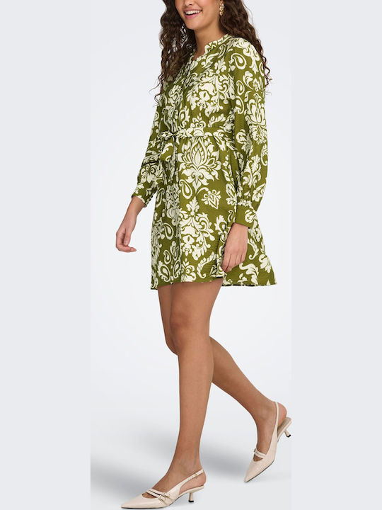 Καλοκαιρινό Mini Σεμιζιέ Φόρεμα Fir Green