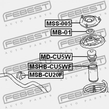 Κάλυμμα Μπροστινού Αμορτισέρ Mitsubishi Lancer Lancer Cedia Cs Ct 2000.03-2009.08 Jpn Mb303070