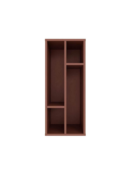 Βιβλιοθήκη Δαπέδου Ξύλινη Πορτοκαλί 30x35x72cm