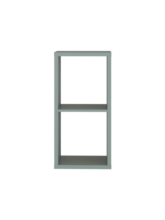 Wall Mounted Wooden Green Bookcase 38x33x73cm