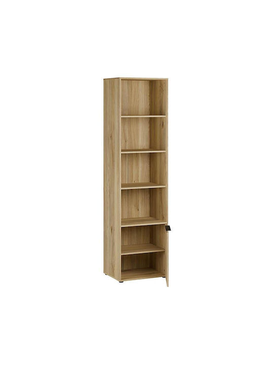 Floor Bookcase Wooden White 54x42x200cm