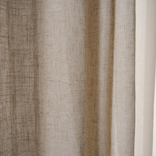 Gofis Home Κουρτίνα με Τρέσα Linen Linen 295x140εκ.