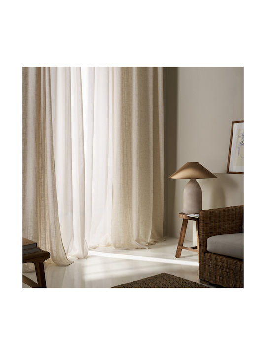 Gofis Home Завеса с капси Linen Linen 705x280см