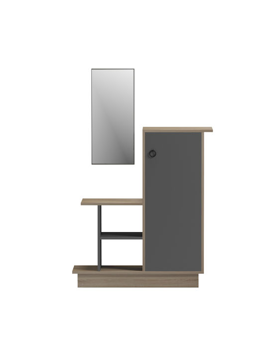 Song Hallway Furniture with Mirror & Shoe Rack Sonama/Grey 80x30x90cm