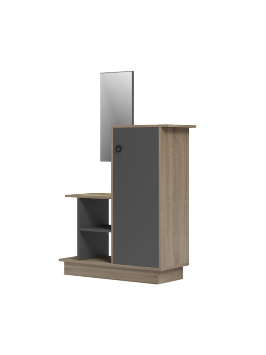 Song Hallway Furniture with Mirror & Shoe Rack Sonama/Grey 80x30x90cm