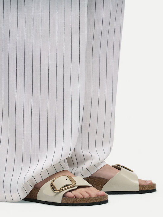 Madrid Кожени Дамски сандали Бежови Narrow Fit