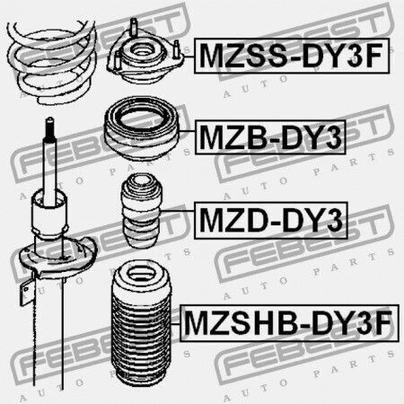 Κάλυμμα Μπροστινού Αμορτισέρ Mazda Demio Dy 2002-2005 Jp D350-34-0a5