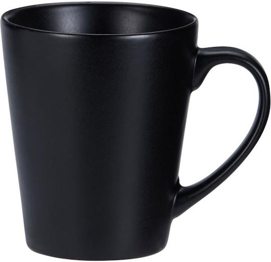 Excellent Houseware Κούπα Κεραμική Μαύρη 375ml 6τμχ