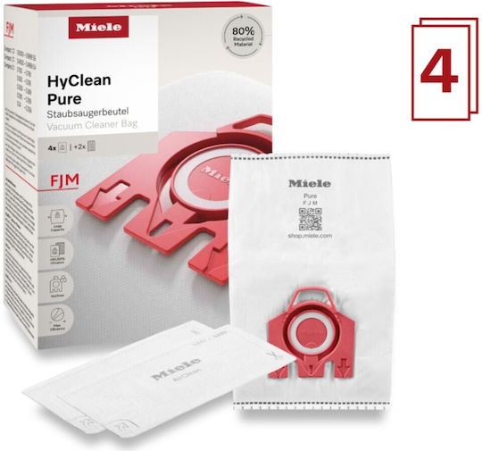 Miele HyClean Pure Vacuum Cleaner Bags 4 Pcs Compatible with Miele Vacuum Cleaner