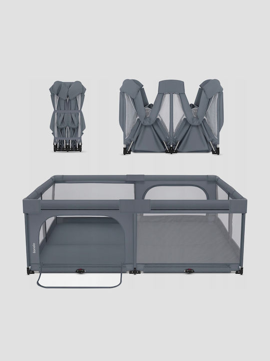 Lionelo Florence Xl Babypark Mit Matratze Graues 200x180cm