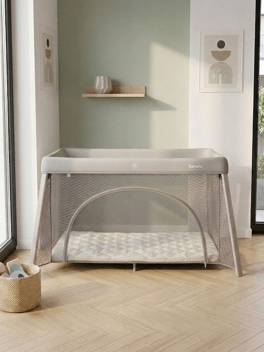 Lionelo Baby Cradle with Mattress Side Opening and Wheels Green