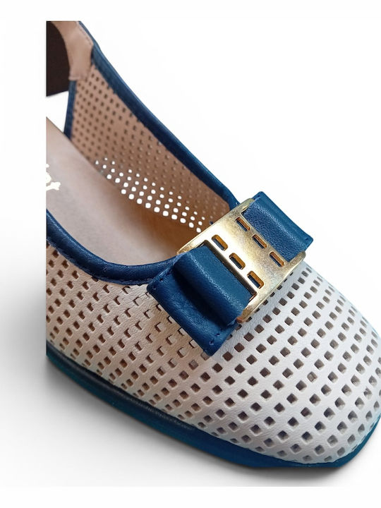 Damen Sandalen Blau Leder