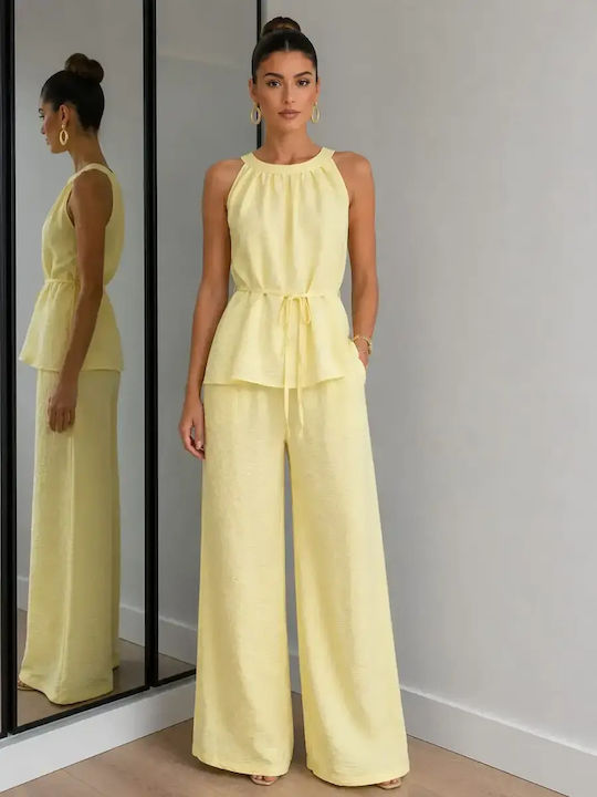 Women's Soft Yellow Kit with Trousers with Rubber Band