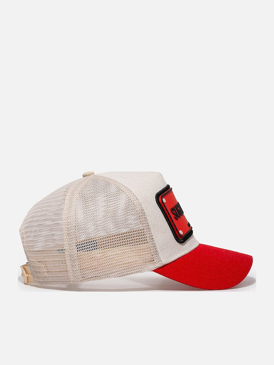 Sugardaddy Beige-Red Hat Rubber Patch John Hatter & Co