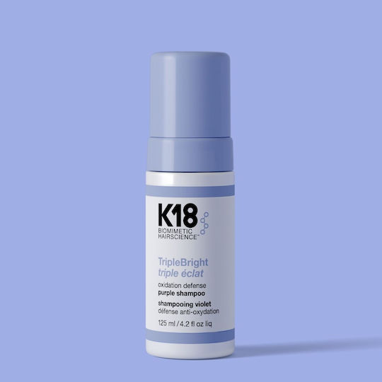 K18 TripleBright Oxidation Defense Purple Shampoo for Coloured Hair 125ml