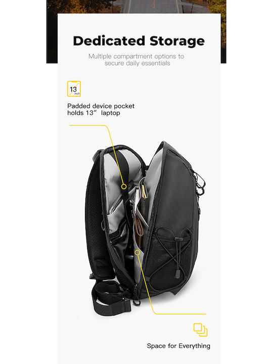 Men's Black Sling Bag
