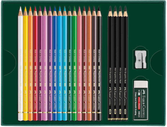 Faber-Castell Polychromos & Pitt Graphite Matt Buntstifte Set 23 Stück