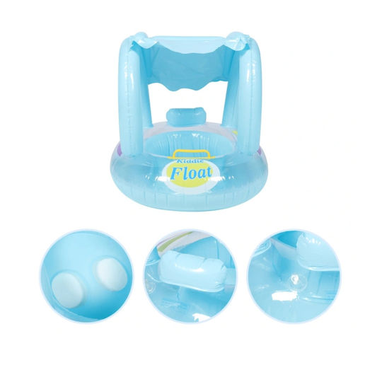 Swimtrainer Life Jacket with Diameter 70cm and Sunshade Blue Swimtrainer