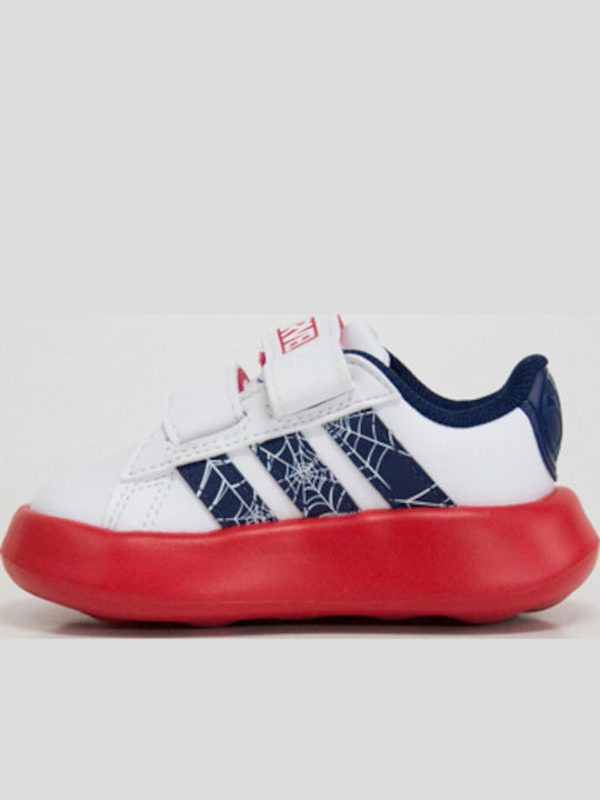 Grand Court Kids Sneakers with Hook & Loop Closure White