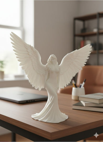 Stewehome Set 2 Îngeri Decorativi 3D Imprimare Alb 20x19x19 Cm