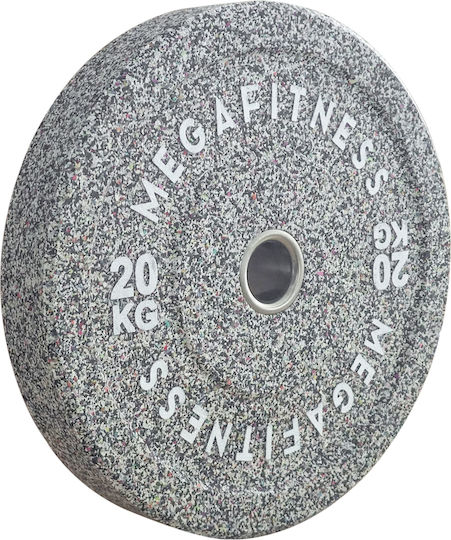 MegaFitness Hi Temp Bumper Olympic Type Rubber Plate 1 x 20kg Φ50mm