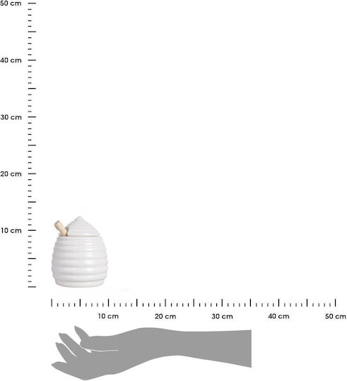 Esschert Design Ceramic White Honey Pot