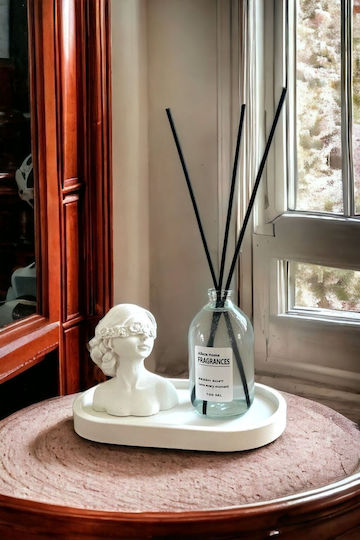 Stewehome Set Decorativ Miniatură Bust Femeiesc Bază Beton Stil Boem Alb