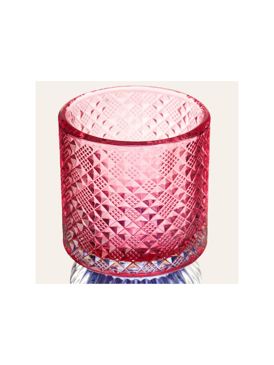 Stewehome Decorative Glass Object Multicolored 7x7x23 Cm