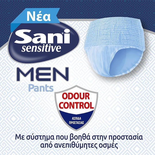 Sani Sensitive Men Πάνες Βρακάκι Ακράτειας Large σε Μπλε Χρώμα 12τμχ