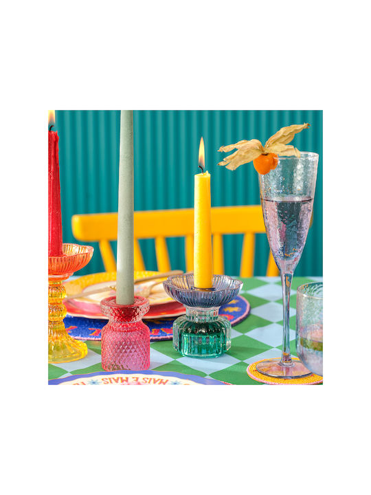 Stewehome Decorative Glass Object Multicolored 10.2x10.2x9 Cm