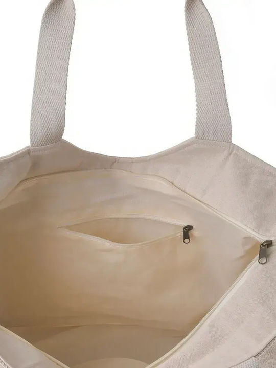 Ble Resort Collection Fabric Beige Beach Bag