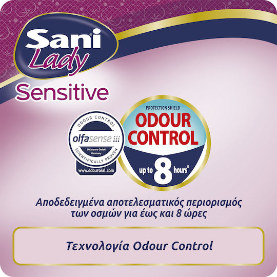 Sani Sensitive Lady Extra Large No6 Женски Инконтинентни Подложки Увеличена Потока 6 Капки 10бр