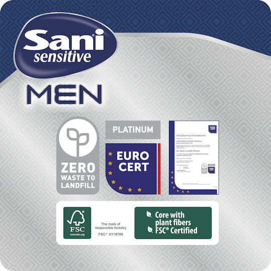 Sani Sensitive Men Medium Level 2 Ανδρικές Σερβιέτες Ακράτειας Κανονικής Ροής 4 Σταγόνες 10τμχ