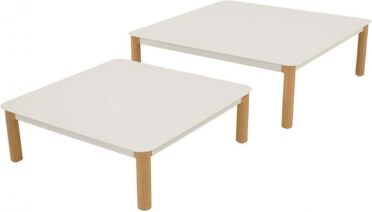 Outdoor Living Room Set 2 Pieces Beige with Pillows Outdoor Living Room Set 2 Pieces Beige with Pillows