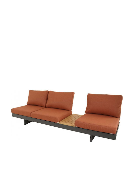 Garten- und Outdoor-Möbelsets 2 Stück Orange mit Kissen